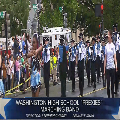  Wash High Band marching in National Memorial Day Parade